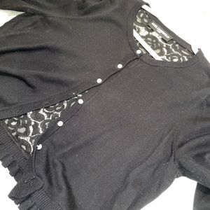 Pearl and Lace Cardigan - Karl Lagerfeld XL